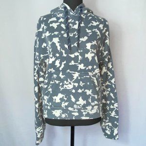 AQ Sport Hoodie Blue and White Cow Print